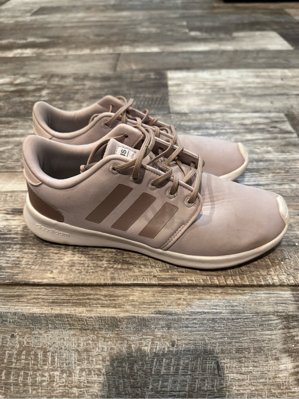adidas Low-Profile Lace-Up Sneakers in Blush Pink